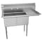 Koolmore 2 Compartment Stainless Steel NSF Commercial Kitchen Prep & Utility Sink with Drainboard SB151512-15R3 - alternate 4